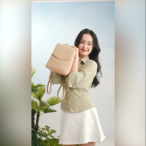 Balo Yuumy - Bộ hộp quà (Balo da Seasand YBA104 + Hộp + Túi Giấy + Túi rút đựng sản phẩm + Thiệp viết lời chúc)