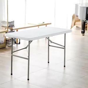 WTHB OUTDOOR Folding Camping Table 4FT 6FT – Portable Table Heavy Duty Adjustable Height Picnic & Outdoor Party Table