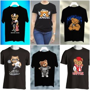 kaos jumbo wanita dewasa  50 ribu dapat 3 pcs gambar panda
