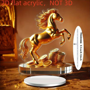 other | 1 Bohemian Style Acrylic Horse Pattern Statue - Desktop Art Decoration Symbol of Wealth and Prosperity New Year Gifts 2D Flat
