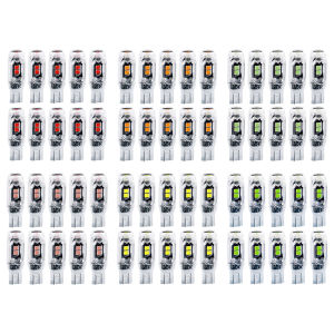 Set of 10 T10 W5W LED Bulbs 600LM Car Interior Lighting 12V Automotive LED for Enhanced Visibility and Style