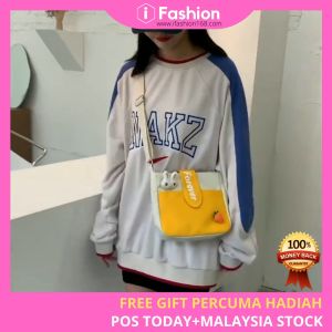 iFASHION 1110 Woman Ins Japanese Crossbody Sling Shoulder Canvas Bag Wanita Perempuan Beg Tangan Sandang Sling Kanvas