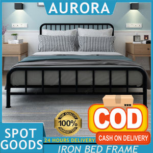 Aurora Iron Bed Bed Frame Single Bed/double Bed/double Bed Iron Bed Frame Iron Steel Bed Frame Iron Frame Bed