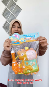 Mainan Anak WATER GUN DINO JERAPAH Ransel Backpack Water Gun Semprot Mainan Anak Perempuan - Mainan Anak Laki Laki