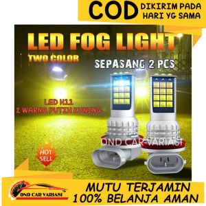 12V / 24V LAMPU FOGLAMP KABUT H11 / H16 HB3 / HB4 2 WARNA ISI 2PCS