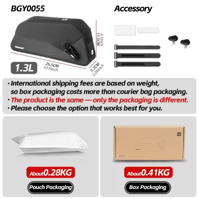 ​Rhinowalk Bicycle Waterproof Magnetic Top Tube Bag 1.3L Large Capacity Dual Anti-Slip Strap System Built-In Hdpe Support Panel With Data Cable Opening Cycling Mobile Phone Strap Travel Storage Bag Bicycle Accessories