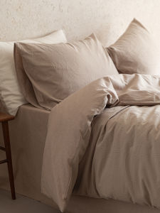 Nordic Style Pure Cotton Bedding Set Washed Flaxen Embroidered Three Four Piece Suite Simple Cotton Bedding Sheets Covers