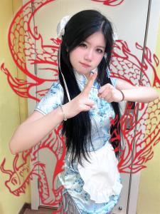 New Chinese Style Cheongsam Dress Halloween Christmas Cosplay Uniform Soft Girl Maid Skirt Short Cheongsam Daily Wear