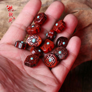 Phong Cách Cổ Điển Mây Treo Trang Sức Thủ Công Bằng Gỗ Đàn Hương Thạch Anh Xanh Khóa Xe Phụ Kiện DIY Thương Hiệu Taoyun Pavilion