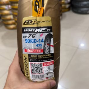 FDR Ban Motor SoftCompoud Sport MP76 90/80-14 Tubeless TL Motor Metic FREE PENTIL