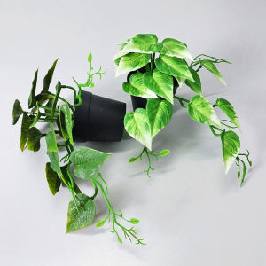 Unico PBP115 Tanaman Hias Buatan Sepaket Pot Bunga Daun Rambat Julur Plastik Ornamen Hiasan Pajangan Dekorasi Rumah Artificial Flower Philodendron Cordatum Leaf COD