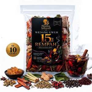 Minuman Tradisonal Wedang Uwuh 15 Rempah Plus Jahe Isi 10pcs Seduh Herbal