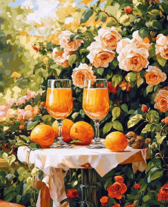 Acrylic Paint By Numbers Sunflower Fruit Still Life Painting By Numbers on Canvas Coloring By Number for Adults Paint Digital