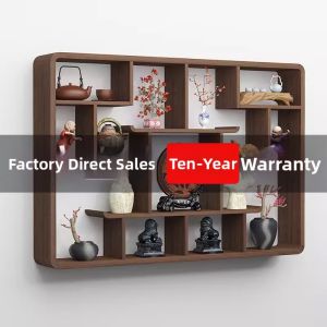 New Chinese Style Tea Set Display Wall-mounted Shelf