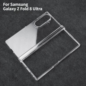 Minimalist HD Transparent Hinge Protect Flip Case for Samsung Galaxy Z Fold 8 Ultra Anti-Fingerprint Skin Feel Shockproof Cover