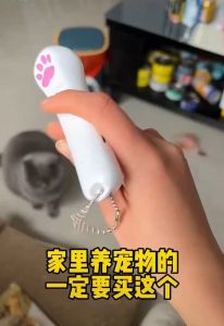 USB Rechargable Cat Laser Pointer Pen UV Light Flashlight Toy Interactive Kitten Pet Pets Teaser Mainan Kucing充电红外线逗猫激光笔