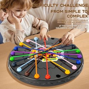 1pc Rope Tangle Challenge Educational Toy for Kids Logic & Focus Enhancing Perfect for Interactive Parent-Child Activities