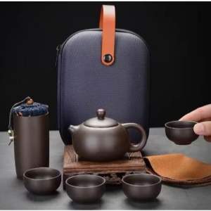 Bộ Ấm Pha Trà Gốm Sứ Bộ Ấm Chén Uống Trà Tử Sa Bộ Ấm Chén Trà Đạo Bằng Gốm Kèm Túi