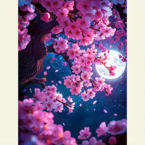Moon Beauty Flower Landscape Artwork Jigsaw Puzzle 500/1000/1200/2000PCS Stress Relief Puzzle Wall Art Decor Gift