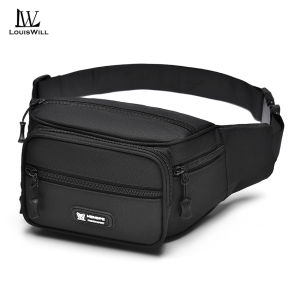 LouisWill Mens Chest Bag Waist Bag Large Capacity Shoulder Bag Wear-resistant Cross body Shoulder Pouch Purse Man Chest Bag Side Bag