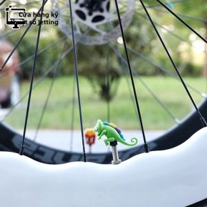 Phim Hoạt Hình Sáng Tạo Silicone Nắp Vòi Phun Khí Xe Đạp Chống Thấm Nước Đường Bộ & Xe Đạp Leo Núi Nắp Van Phụ Kiện Trang Trí Đi Xe