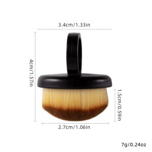 YIKOOLIN Manicure Dust Clean Brush Finger Ring Duster Soft Hair Nail Polish Powder Dusting Tools Nail Art Dense Bristles Brush