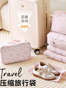 Travel Compression Bag Set Portable Suitcase Clothing Organizer Bag for Business Trip Underwear And Clothes Separate Bag