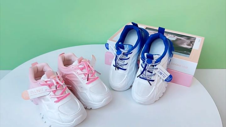 White Brand Sneakers For Girls Boys Light Weight Jogger Casual Shoes For  Kids Leisure Rubber Shoes