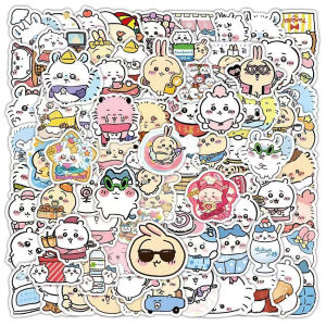 Bandai | Top Selling 100pcs Kawaii Jiikawa Cartoon Stickers Decorative Desk Laptop Scrapbook LuggageCute Graffiti Sticker for Kids Gift
