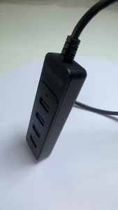 USB 3.0 Power Adapter 4-Port Multi-Function USB Hub with USB 2.0 And Type-C Expansion Accessory for Multi-Device Connectivity
