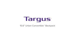 TBB595GL - Targus 15.6" Urban Convertible™ Laptop Backpack (Black)