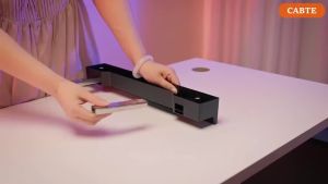 Giá Đỡ CPU Có Thể Điều Chỉnh Độ Cao Tích Hợp Quạt Làm Mát RGB Và Đèn - Giá Đỡ Máy Tính Để Bàn Di Động Xoay Được Dưới Gầm Bàn