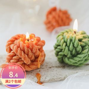 Modern Scandinavian Creative Ceremony Sense Handmade Twist Ball Aroma Fragrance Candle Home Festival Birthday Gift