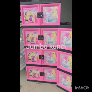 Lemari Plastik Jumbo HELLO KITTY dan BTS Full Kunci [BSTAR]