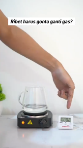 NO LIMIT Taffware Kompor Listrik 1 Tungku Mini Portable Hemat Watt Kecil Serbaguna Hot Plate 500W