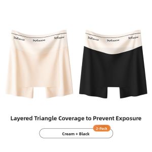 MiiOW | Womens Safety Shorts Ice Silk Thin Summer Bottoming Skirt Cat Person Anti Exposure Shorts Breathable Underwear Briefs