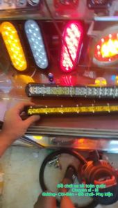 Đèn led trợ sáng Runlai 1 hàng bóng led bar trợ sáng led đá kèn 30cm 50cm 60cm80cm 12v-24v trắng vàng