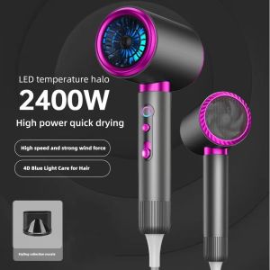 XMSJ | Máy Sấy Tóc Tốc Độ Cao 2026 2400W Màu Xanh Dương Ion Âm Siêu Yên Tĩnh Chuyên Nghiệp Dùng Cho Salon Và Gia Đình Kèm Chụp Khuếch Tán Có Phích Cắm US/EU/UK/AU