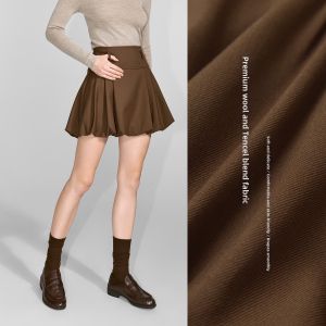 BEIQIANI | High Waist Pleated Flowerbud Skirt Winter Wearable