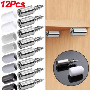 12/20Set Cross Self-tapping Screw with Rubber Sleeve Laminate Support Homemade Wardrobe Cabinet Glass Hard Nonslip Partition Nail