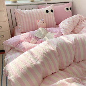 Kiss Dear | INS Style 100% Cotton Bedding Set Water-washed Design