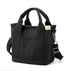 JENL Lotte Small/Large Tote Bag with Zipper Tote Bag for Women Canvas Crossbody Bag Shoulder Bag