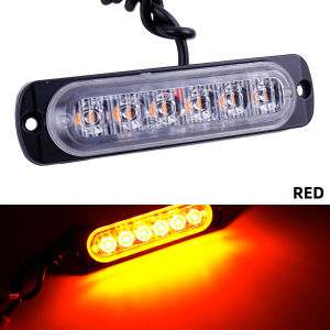 KEVANLY | 1pc 12V-24V Truck LED Warning Strobe Grille Flashing Lamp Bar Side Car Beacon Red Yellow White Turn Signal Parking DRL Fog Light