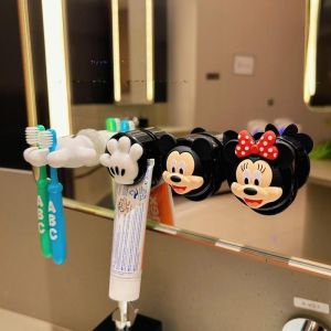 Cartoon Electric Toothbrush Wall Mount Bathroom Storage Rack No Drilling Required Toilet Organizer Nordic Style Minimalist Trend