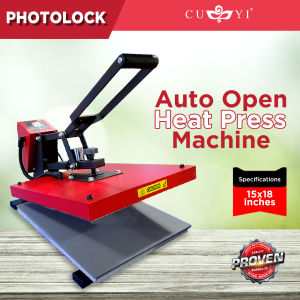 Risefully Auto-open A3 Size CUYI Digital Heat Press Machine Heavy Duty 15 x 18inches Flatbed Drawer Type
