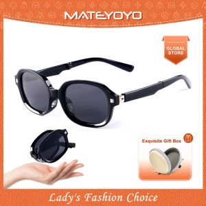 MATEYOYO Womens Sunglasses 180 ° Foldable Sunglasses Fashion Large Frame Sunglasses UV Resistant Foldable Summer Sunglasses Ultra Light Polarized Sunglasses Outdoor Traveling Walking Shopping Driving