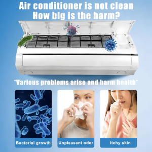 ✨Clean Your AC in Just 1 Second!Air Conditioner Cleaning Spray Free sewage collection bags Aircond Cleaner Pembersih Penyaman udara 500ML Air Con Dust Freeze Aircond Spray Air Conditioner Spray Cleaner Coil Clean空调清洁清洗剂