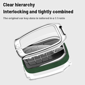 High quality Car Zinc Alloy Genuine Leather Full Protection Cover Casing Does not fade no peeling Car Dedicated For Land Rover car keys model A/B Range Rover Range Rover Sport Discovery Defender 110 LR3 Defender 90 Freelander2 Discovery 4 Range Rover Evoq
