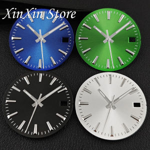 28.5MM NH35 Sunburst Watch Dial Stripes Simple Surface Single Date Watch Face With NH35 Watch Hands for NH35/NH36/4R/7S Movement