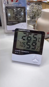 Indoor LCD Electronic Humidity Meter Digital Thermometer Hygrometer Temperature Alarm Clock